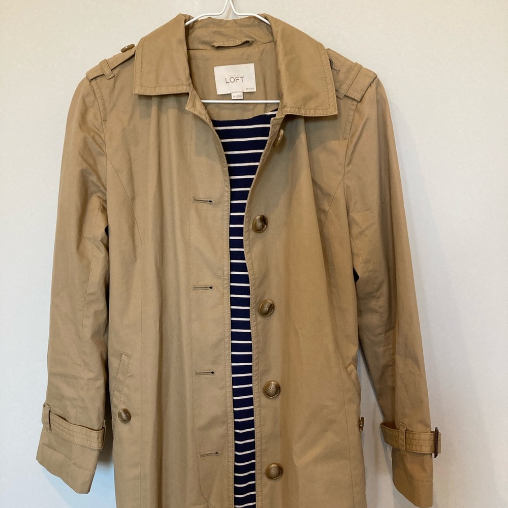 Tan trench coat